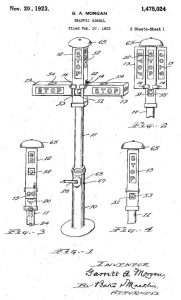 Picture of the three-way traffic signal patent