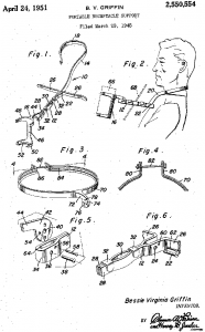 Blount's prototype drawing of portable receptacle support