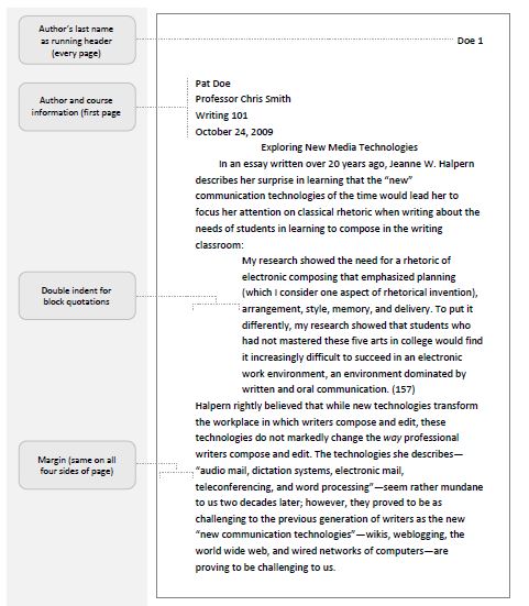 This image shows the first page of an annotated and correctly formatted MLA style paper