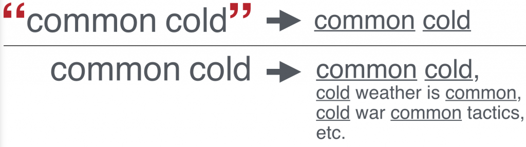 Quotation marks around the phrase common cold.
